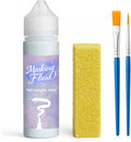 1DFAUL 60ml Masking Fluid for Watercolor Painting, Art Watercolor Masking Fluid Precise White Space, Easy Peel-Off, Water Based Latex, for Artists, Beginners, DIY Canvas Protection (Blue)