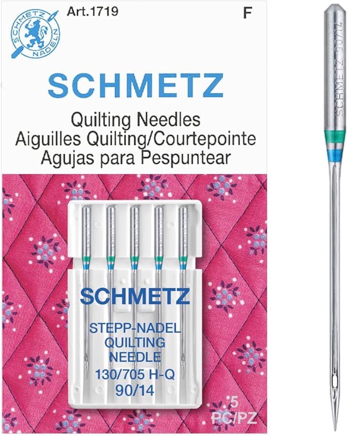 SCHMETZ Quilting Needles - Size 90/14, 5-Needle Cards, Pack of 10