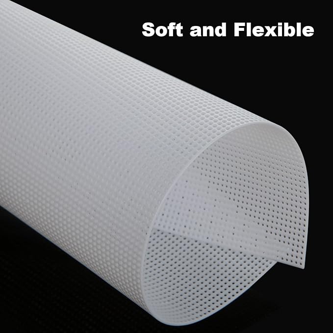 12PCS 14 Count Plastic Mesh Canvas Sheets, 14 CT Perforated Plastic Stitching Canvas Cross Stitch PlasticMesh Canvass for Embroidery, Crafts DIY Crochet Projects, 8.2 X 11 Inch, White