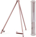 14" High Tabletop Instant Display Easel, Small Desktop Steel Easel Stand with Adjustable Holders for Paintings, Posters and Store Signs(Champagne, 1Pack)