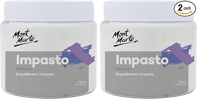 Mont Marte Impasto Acrylic Medium 500ml (17oz) (Pack of 2)