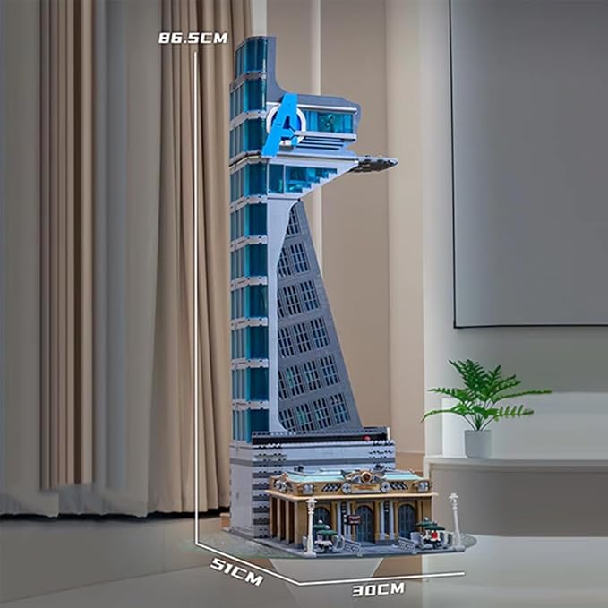 LED Light Kit for Compatible with Hero Tower Building Blocks Model,Movie Themed Scenes Building Sets,Ideas Present for Adult and Film Fans 5883 Pcs