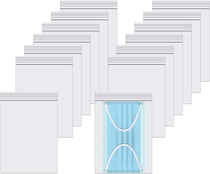 Clear Resealable Zipper Poly Bags - 300pcs, 5" x 7", Self-Lock Plastic Bags, Reclosable, 2 Mil A6 Cards Envelopes, Storage & Crafts, Candy Packaging (12 Sizes)