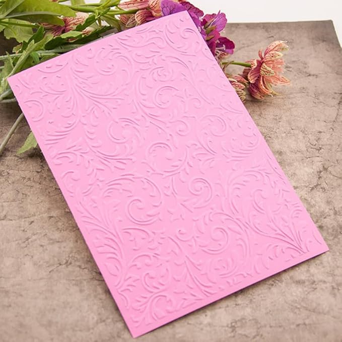Vine Texture Embossing Templates 5x7inch 3D Plastic Embossing Folders for Card Making DIY Scrapbooking Photo Album Card and Handmade Paper Craft Decor