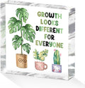 Inspirational Quote Desk Decor Acrylic Sign 4X4 Inch, Watercolor Greenery Positive Affirmation Decorative Signs for Shelf Tabletop Cubicle Room Office, Greenery Gifts for Women Friends