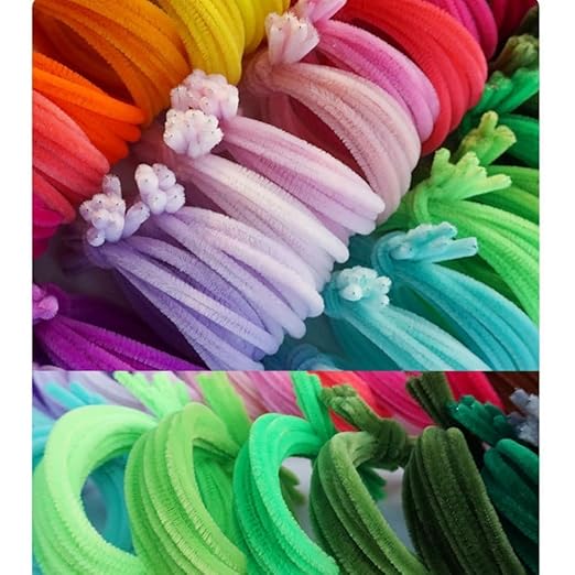 100 Pieces Pipe Cleaners Chenille Stem, Lime Green Color Pipe Cleaners Set for Pipe Cleaners Christmas Halloween DIY Arts Crafts Decorations, Chenille Stems Pipe Cleaners (Green)