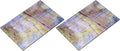 MECCANIXITY 2 Pcs Stained Glass Sheet Mosaic Tile 7.9 Inch x 5.9 Inch Purple Stained Glass Sheets for Crafts DIY Art Project