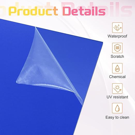 uxcell 2Pcs Acrylic Sheets 12x8 Inch Acrylic Panel 1/8 Inch-3mm Plastic Board for Picture Frames Sign Holders DIY Display Projects Craft, Clear Blue