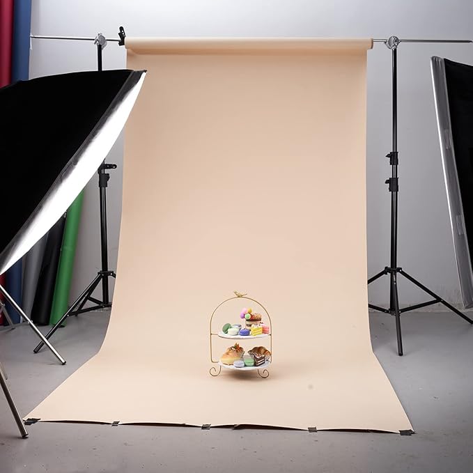 Yizhily Seamless Photography Photo Backdrop Background Paper for Photoshoot, Arctic White, 53''x16.5'