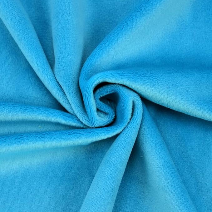 kullaloo Plush Fabric | Solid Blue Minky Fabric for Sewing (Pack of 2) | Super Soft Cuddle Material | 39.5x29.5 | Plushies, Baby Blankets, Pillows, Dog Beds, Cat Beds, Baby Accessories, Apparel