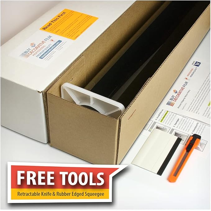 BDF EXNA20 Exterior Window Film Daytime Privacy and Heat Control Natural Black 20 (Dark) - 60in X 24ft