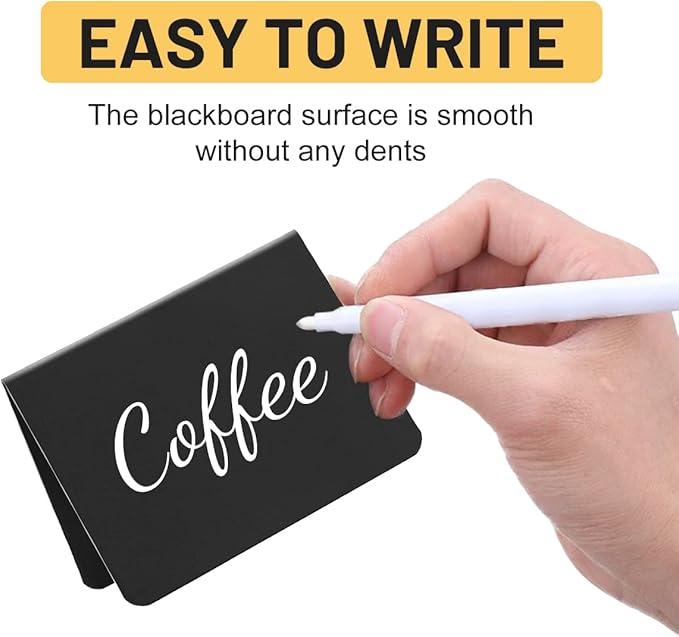 20Pcs V-Shaped Mini Chalkboard Signs for Food,Tabletop Food Labels for Party Buffet,Table Chalkboard Signs for Weddings,Birthday,Parties,Carnival Prom Activities