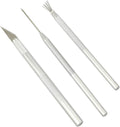 ZYAMY 3IN1 Sculpting Tool Set Feather Pin, Carving Knife and Pro Needle Wire Texture Pottery Clay Tool Kit Brush Tools Ceramics Modeling Tool