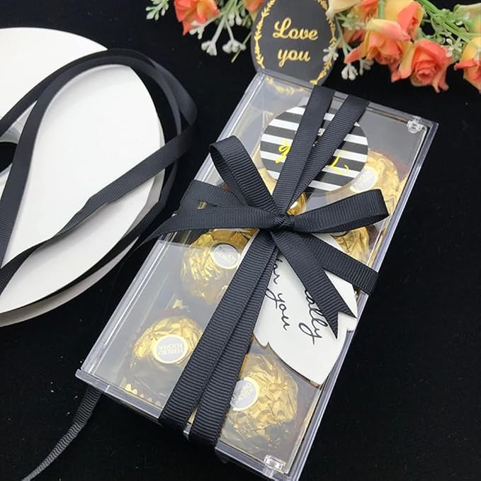 LIUYAXI 1/2" X 50 Yards Solid Black Grosgrain Ribbon, Perfect for Crafts, Wedding Decor, DIY Hair Accessories, Sewing, Gift Package Wrapping and More