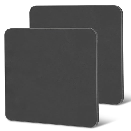 Rocaris 2pcs 10 X 10 X 1/4 Inch A36 Steel Plate Hot Rolled, Metal Square Plate for Construction Boards, Structure Support, Weldable Square and Industrial
