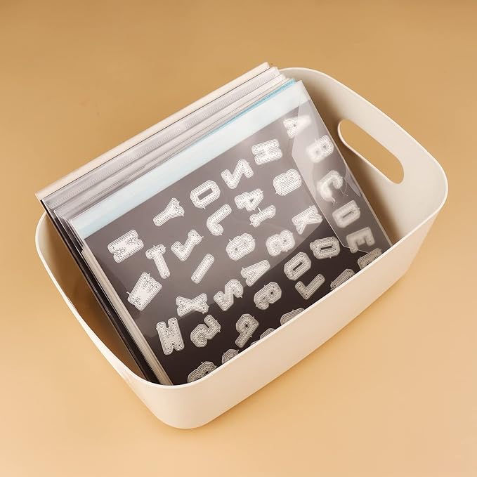 20 Pcs Stamp & Die Storage Pockets Resealable Clear Plastic Seal Bags Storage Case for Cutting Dies Stencil Album Stamp Crafts for DIY Scrapbooking Paper Card Craft Cutting Dies Storage