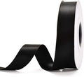 YAMA Double Face Satin Ribbon - 7/8" 25 Yards for Gift Wrapping Ribbons Roll, Black