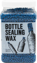 Blended Waxes, Inc. Bottle Sealing Wax Beads, Premium Pastille Wax Seal Beads For Wine, Beer, and Liquor Bottle Closure, Seals Between 25-30 Bottles, 1 lb, Bright Blue