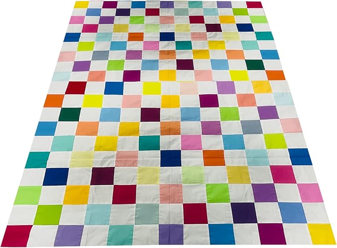 HANPATQUI 200PCS 4 x 4 inch Solid 100% Cotton Fat Quarters Fabric for Sewing and Quilting Bundles Precut Fabric Square for DIY Craft Patchwork