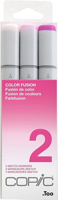 Copic Sketch, Alcohol-based Markers, 3pc Set, Color Fusion #2, Pink