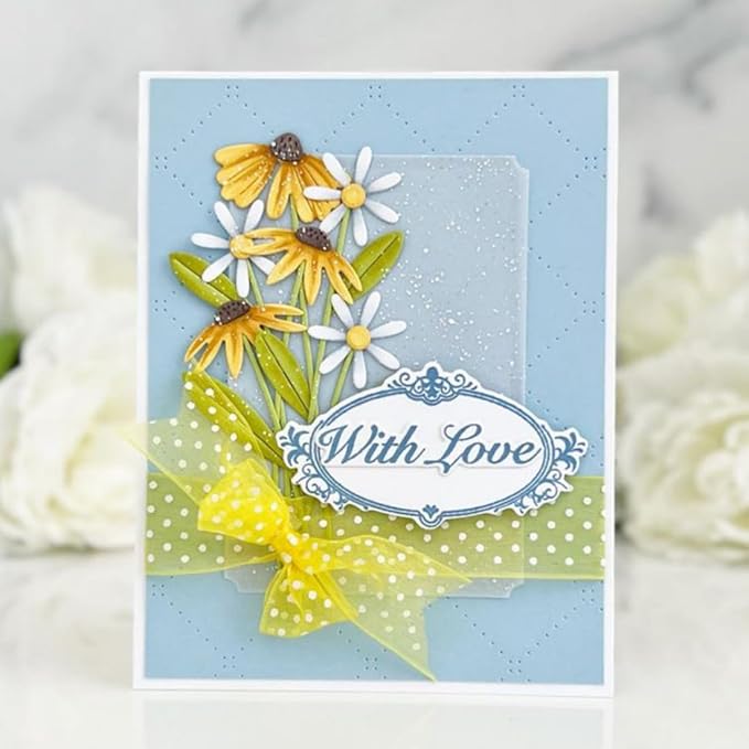 Cutting Dies Metal Stencils Scrapbooking Tools DIY Embossing Template for Paper Card Making Album Arts Crafts Supplies (Flower Set-20.4x10.1cm)