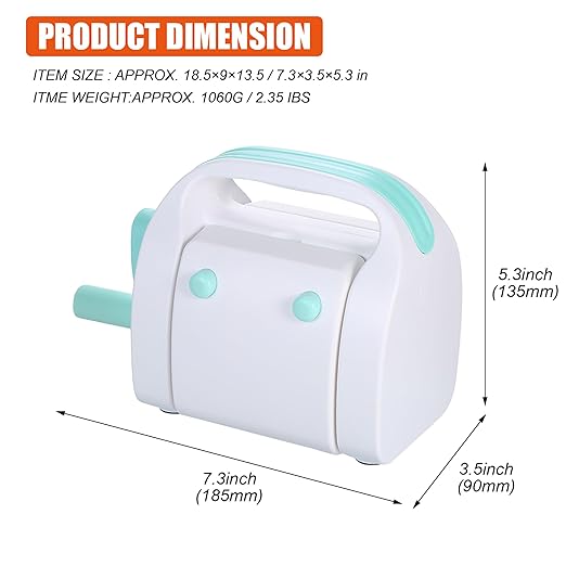Mini Die Cutting & Embossing Machine by Joelver Maker, 3 Inch Opening, Scrapbooking Starter Kit (Blue)