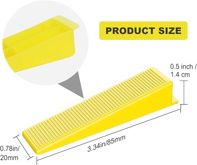 DGSL Tile Leveling System Tile Wedges, 200PCS Reusable Tile Leveling Wedges for 1/8", 1/16", 1/32" Tile Spacers, Tile Leveling Clips and Tile Leveler Installation
