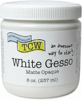 The Crafter's Workshop White Gesso Primer for Acrylic Painting -Boutique Quality, 8 oz Jar