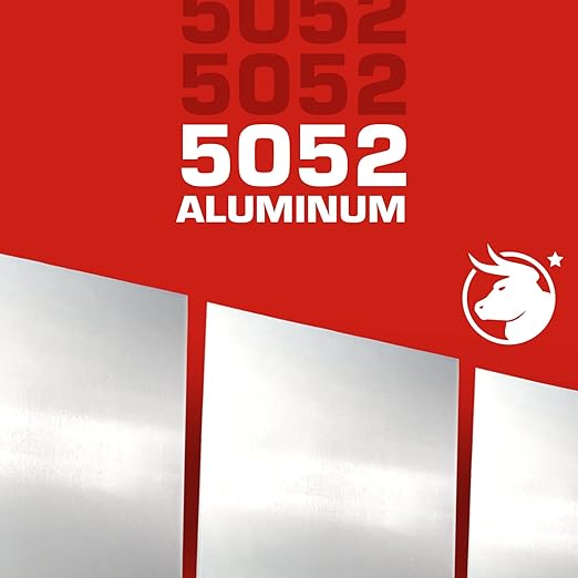 Metoro .250 24 x 24 Aluminum Sheet Plate - Grade 5052 | Durable & Versatile Metal for DIY, Industrial Use, Signage, Prototyping | Corrosion-Resistant, Weldable, and Strong (1, 1/4" x 24" x 24")