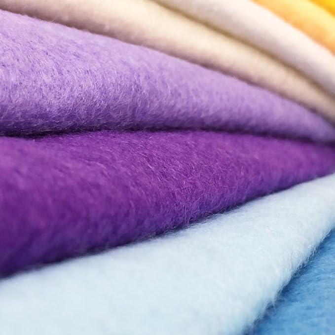 24pcs Thick 1.4mm Soft Felt Fabric Sheet Assorted Color Felt Pack DIY Craft Sewing Squares Nonwoven Patchwork (15 * 15cm)