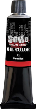 Soho Urban Artist Oil Paint - Vermilion, 170 ml Tube - Best Valued Oil Colors for Painting, Excellent Pigment Load