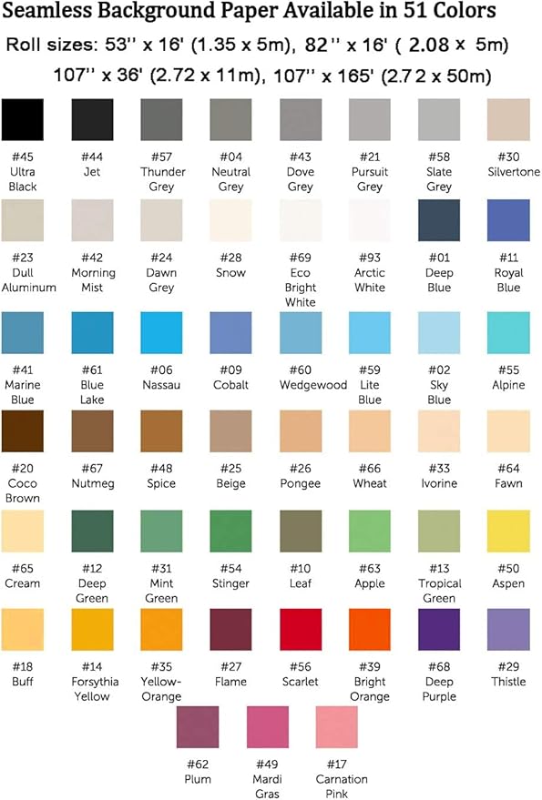 Huamei Seamless Photography Background Paper, Purple Photo Backdrop Paper 53 Inches Wide x 16 Feet, (4.4x16 Feet) (Thistle)