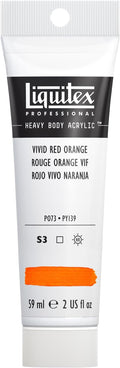 Liquitex Professional Heavy Body Acrylic Paint, 2-oz (59ml) Tube, Vivid Red Orange