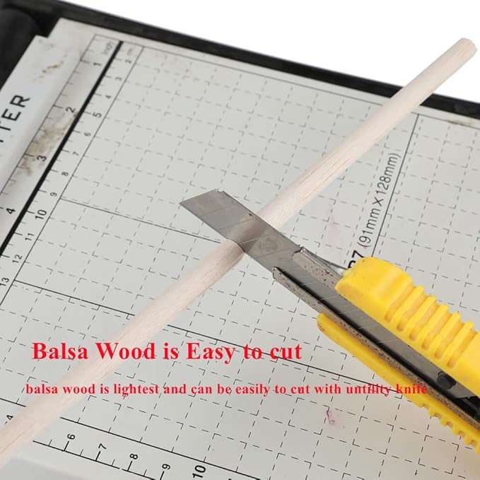 1/2 x 12 Inch Round Wood Dowel Rods Wood Sticks Wooden Dowel Rods Unfinished Wood Balsa Wood Sticks for Crafts and DIY Projects, 12 PCS