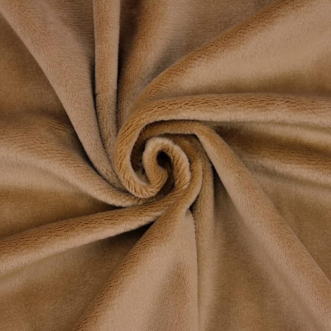 kullaloo Plush Fabric | Solid Brown Minky Fabric for Sewing (Pack of 2) | Super Soft Cuddle Material | 39.5x29.5 | Plushies, Baby Blankets, Pillows, Dog Beds, Cat Beds, Baby Accessories, Apparel
