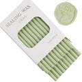 Green Wax Seal Sticks, ONWINPOR 20pcs Glue Gun Waxs Sealing Sticks for Wax Seal Stamp, Wedding Invitations, Envelope Letter Sealing (20, Vanilla Green)