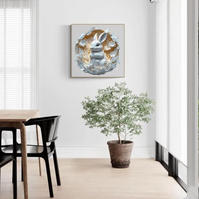 Wooden Puzzles Adults, 3D Paper Rabbit Puzzles 290 Pieces, Unique Animal Shaped Wood Challenging Jigsaw Christmas Puzzles Gifts for Adults, 13.4x13.1in