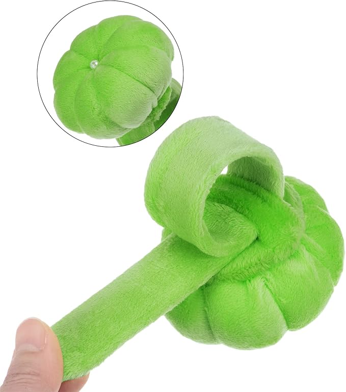 HARFINGTON Wrist Pin Cushions Band Sewing Needle Cushion Needle Holder Pincushions with Adjustable Strap Fit All Wrist Sizes for Sewing Quilting Needlework Crafts, Green