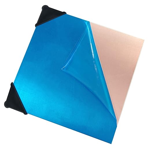 2 Pieces 99.9% Pure Copper Sheet, 6" x 6", 24 Gauge(0.5mm) Thickness, Film Attached Copper Plate, Great for Jewelry, Crafts, modelers