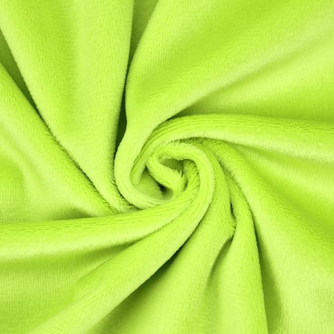 kullaloo Plush Fabric | Solid Lime Green Minky Fabric for Sewing | Super Soft Cuddle Material | 39.5x29.5 | Plushies, Baby Blankets, Pillows, Dog Beds, Cat Beds, Baby Accessories, Apparel & More
