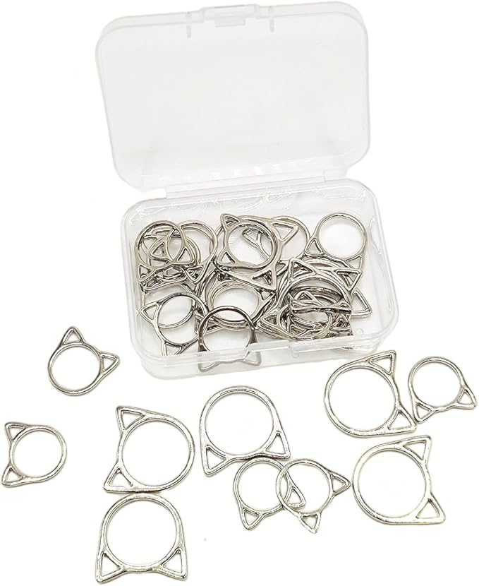 Hilsayum Cat Stitch Markers Cute Stitch Markers Metal Stitch Marker for Crocheting
