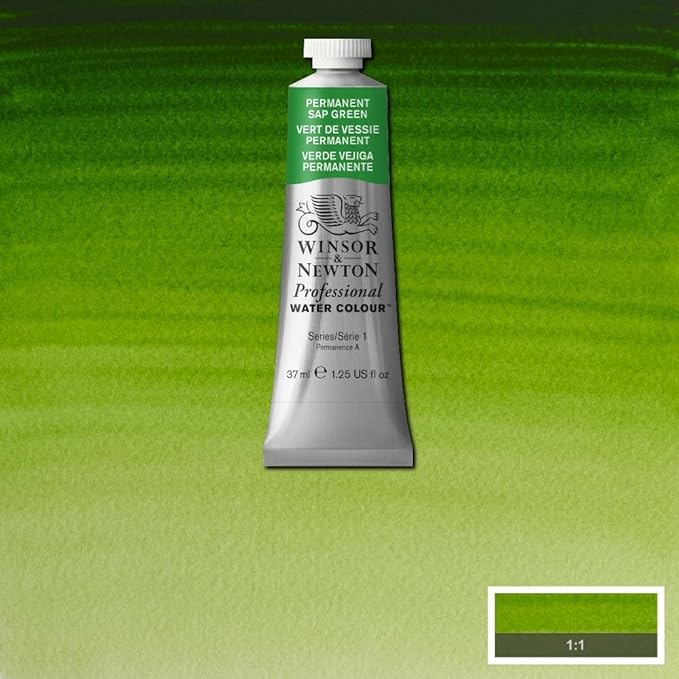 Winsor & Newton Professional Watercolor, 37ml (1.25-oz) Tube, Permanent Sap Green