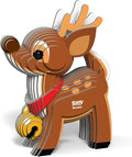 Eugy Reindeer 3D Puzzle, 22 Piece Eco-Friendly Educational Toy Puzzles for Boys, Girls & Kids Ages 6+