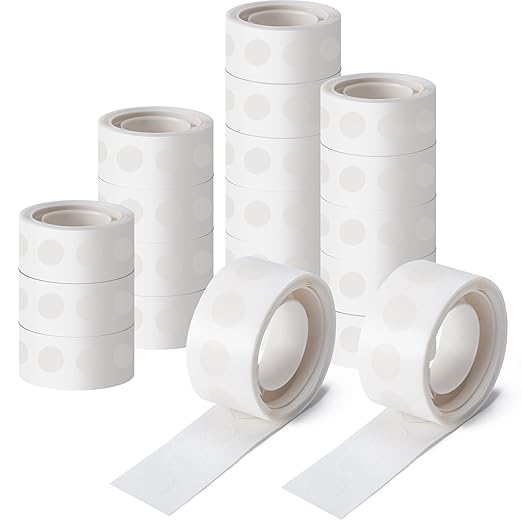 Hoewina 2000pcs Clear Glue Point Dots Glue Tape for Balloon Removable Adhesive Double Sided Dots Stickers for Craft Decoration Wedding