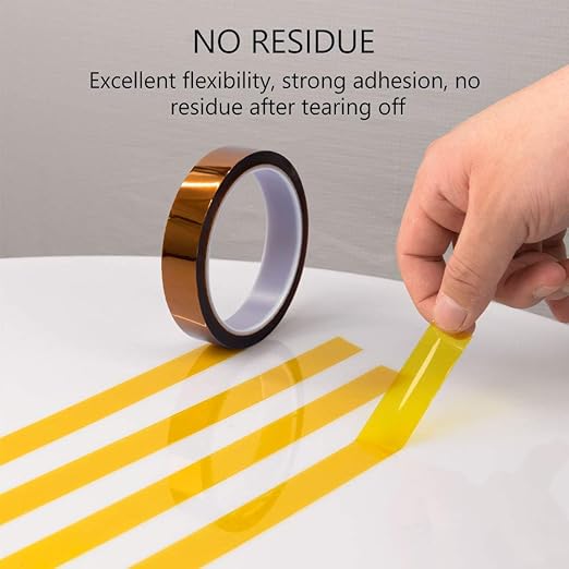 MYJOR brand High temperature tissue paper tape, used to protect CPU and 3D printer work surface, PCB circuit board professionals (2" x 108ft x 2)