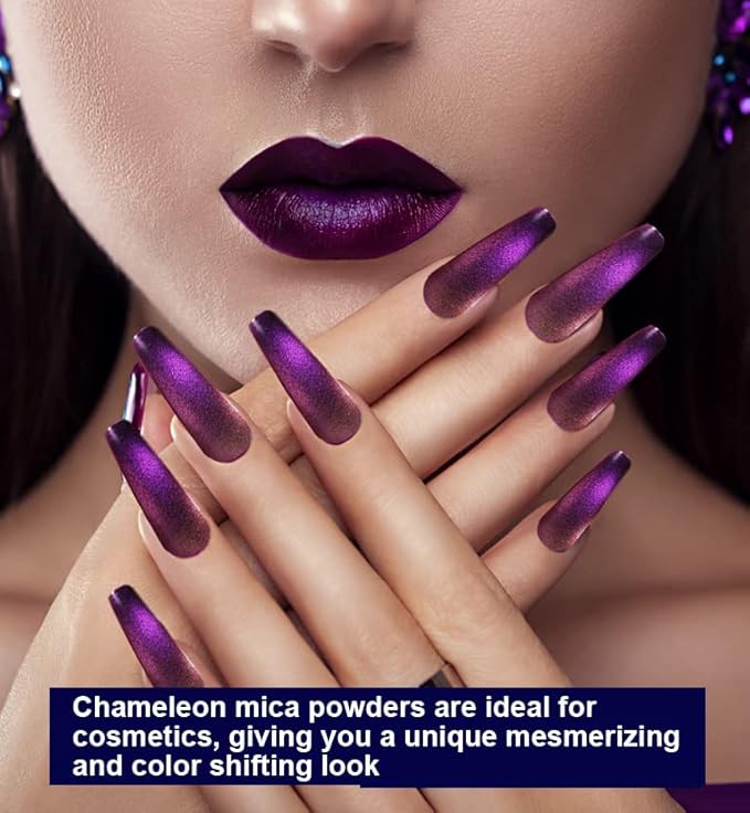 BALTIC DAY - Chameleon Mica Powder, 40 Jars of Color Shift Mica Powder Set - Chameleon Mica Powder for Resin - Chameleon Powder - Holographic Mica Powder