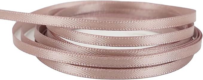 HUIHUANG Solid Color Satin Ribbon 1/8 inch x 100 Yards Roll Ribbon Double Faced for Crafts Gift Wrapping DIY Bows Wedding Invitation Card (Dusty Rose)