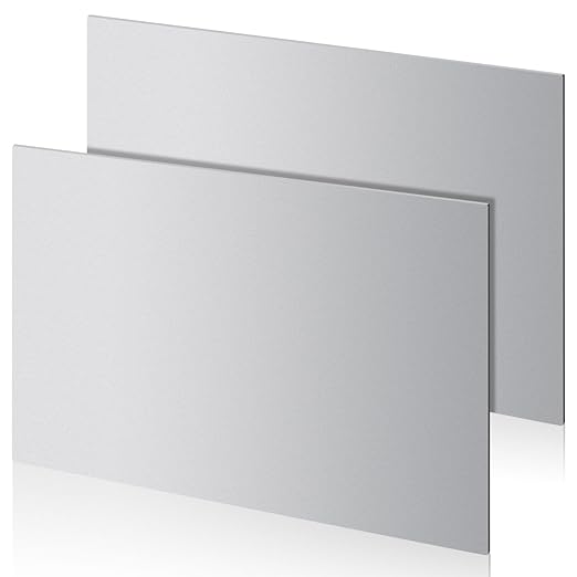 2 Pcs 16 Gauge Sheet Metal, 12" x 8" Cold Rolled Steel Plate Weldable Steel Sheet for Professional, Industrial, DIY Use