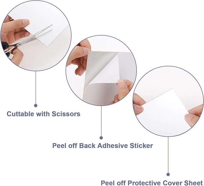 BBTO 20 Pcs Mirror Sheets, 6''x 9'' Self Adhesive Non Glass Cut to Size Mirror Stickers Tiles, Safe Unbreakable Plastic Small Frameless for Classroom, Childroom & DIY Craft