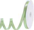 Sage Green Ribbon 3/8 Inch 120 Yards Light Green Satin Ribbon Thin Ribbons for Hair Crafts Scapbook Cake Bows Baby Shower Wedding Birthday Christmas Decorations